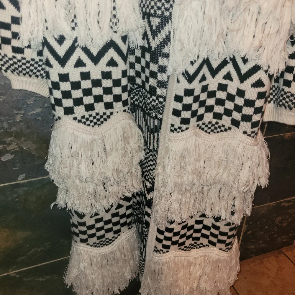 House of Harlow 1960 Bone X Revolve Ash Duster Size Medium - Picture 6 of 10